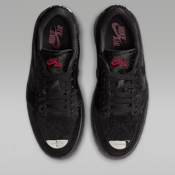 Nike Air Jordan 1 Low Brooklyn 'Black Pony' silver captoe platforms  size 9 new‎ - Picture 2 of 15